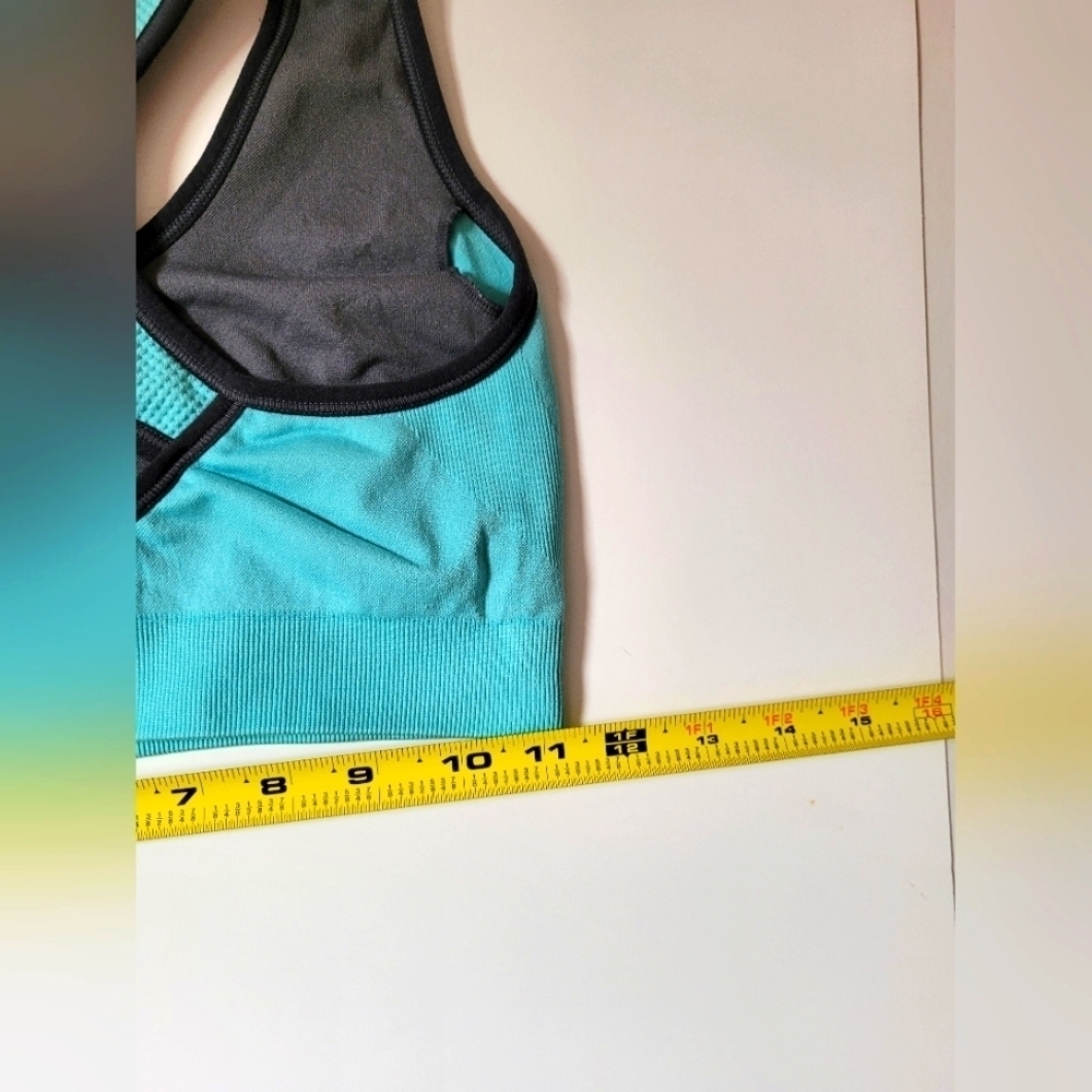 Essentials Blue Sports Bra with Racerback Design - Picture 9 of 11